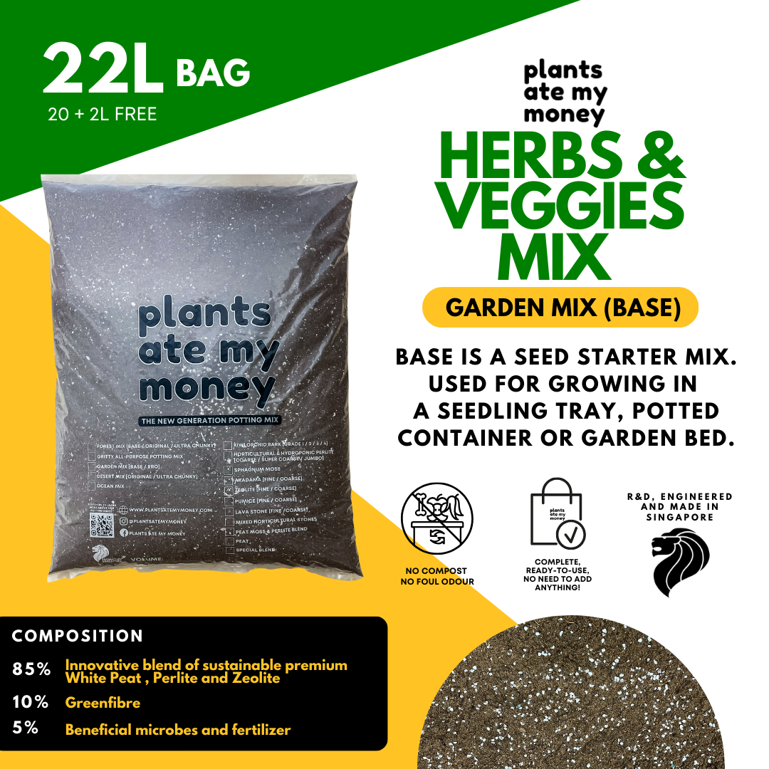 PAMM [ADVANCED HERBS & VEGGIES MIX] 5L Garden Mix - Potting Mix for Vegetables, Herbs and Fruits