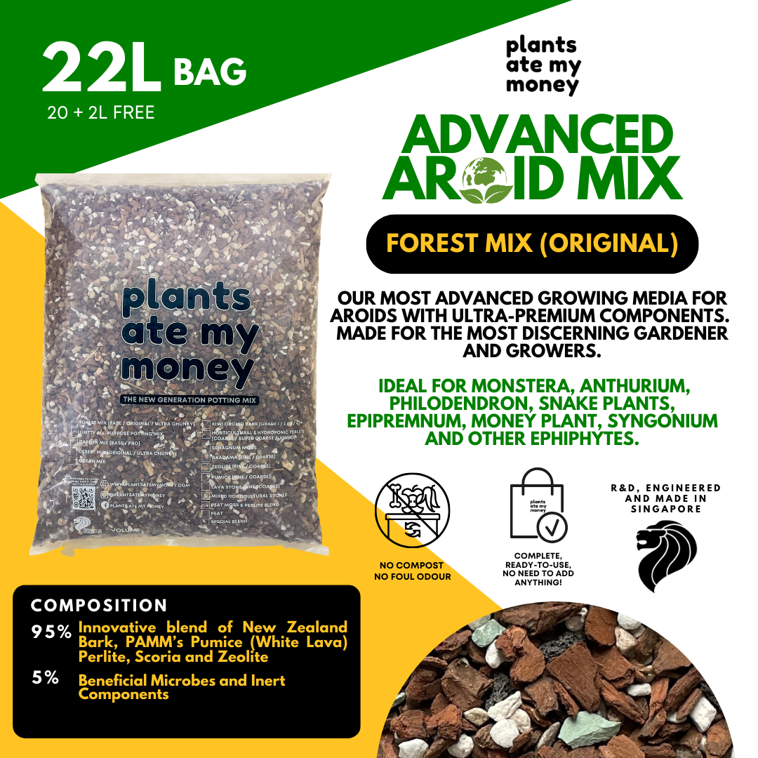 PAMM [ADVANCED AROID MIX] Forest Mix 5L OR TRIO Pack - Ultra Premium Potting Mix for Aroids and Houseplants