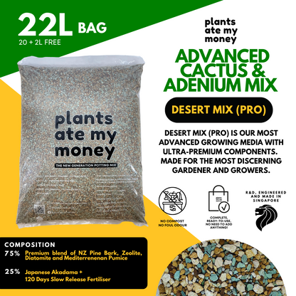 PAMM [ADVANCED CACTI & SUCCULENT AND ADENIUM MIX] Desert Mix - Potting Mix for Cacti & Succulents and Adenium