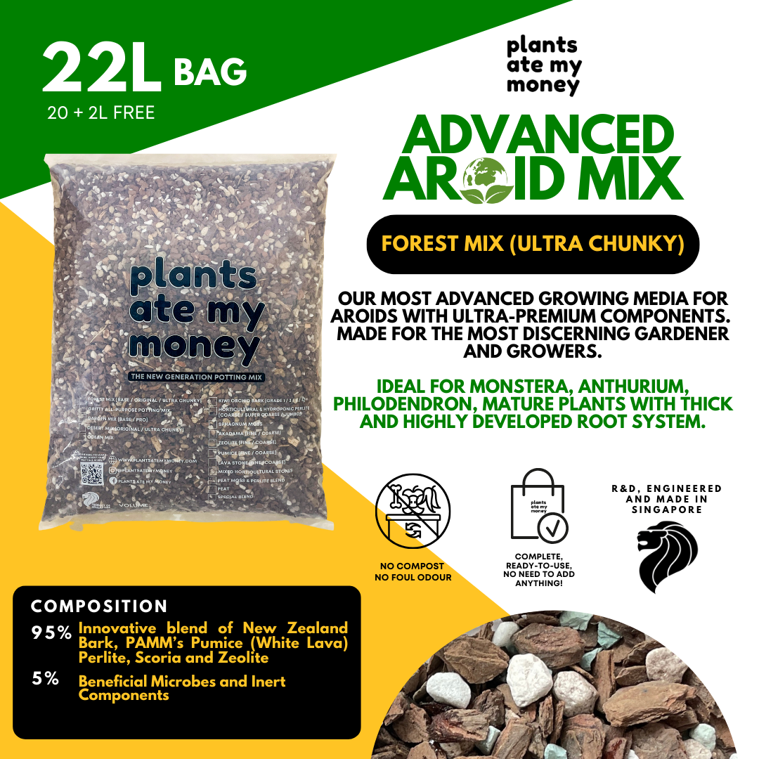PAMM [ADVANCED AROID MIX] Forest Mix 5L OR TRIO Pack - Ultra Premium Potting Mix for Aroids and Houseplants
