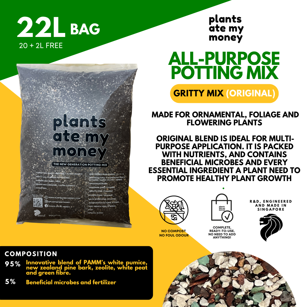 PAMM [ADVANCED POTTING MIX] Gritty Mix 5L or 22L Original or PRO Potting Mix for Trees, Foliage & Flowering Plants