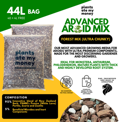 PAMM [ADVANCED AROID MIX] Forest Mix 5L OR TRIO Pack - Ultra Premium Potting Mix for Aroids and Houseplants