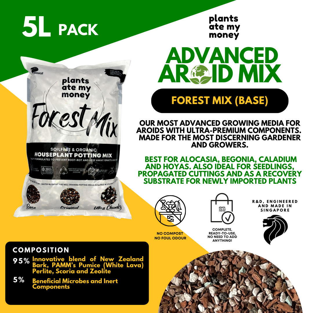 PAMM [ADVANCED AROID MIX] Forest Mix 5L OR TRIO Pack - Ultra Premium Potting Mix for Aroids and Houseplants