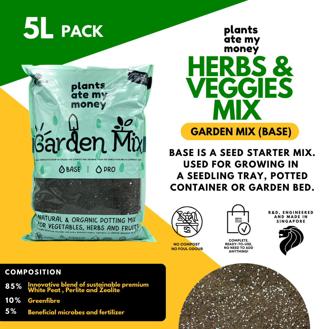 PAMM [ADVANCED HERBS & VEGGIES MIX] 5L Garden Mix - Potting Mix for Vegetables, Herbs and Fruits