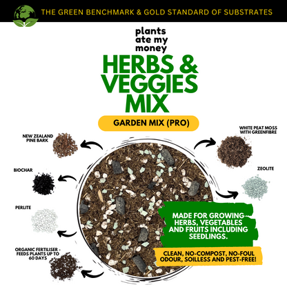 PAMM [ADVANCED HERBS & VEGGIES MIX] 5L Garden Mix - Potting Mix for Vegetables, Herbs and Fruits