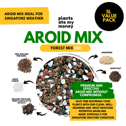 PAMM [ADVANCED AROID MIX] Forest Mix 5L OR TRIO Pack - Ultra Premium Potting Mix for Aroids and Houseplants
