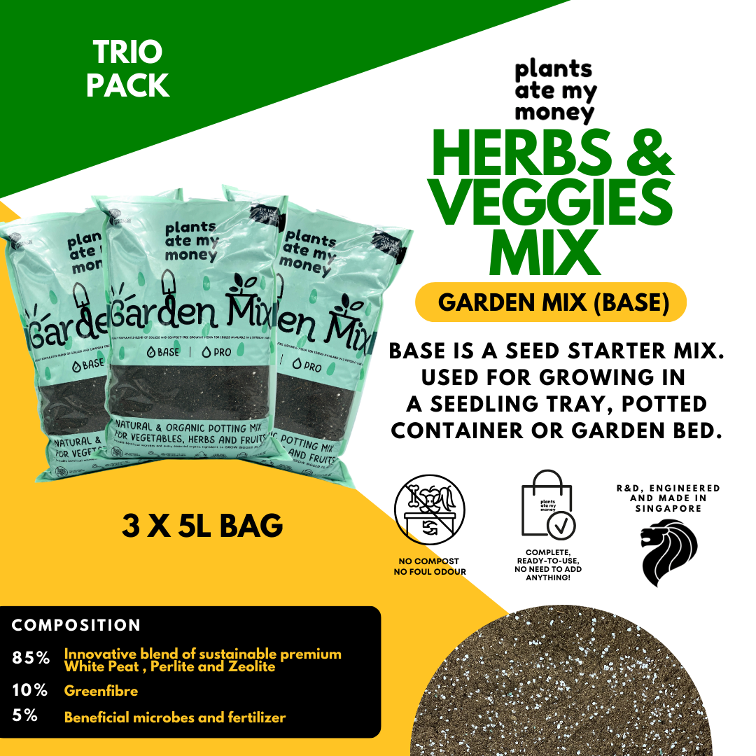 PAMM [ADVANCED HERBS & VEGGIES MIX] 5L Garden Mix - Potting Mix for Vegetables, Herbs and Fruits